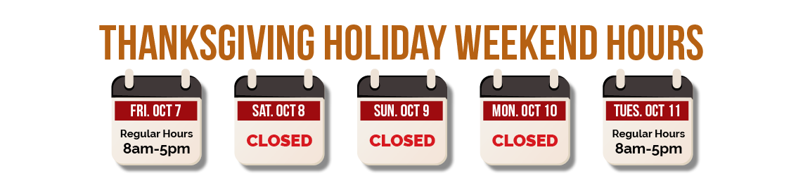 Thanksgiving Holiday Day Hours
