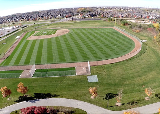 Overhead View President's Choice baseball field